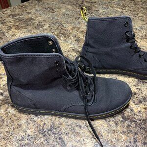 Black Air Watt boots in a size 8